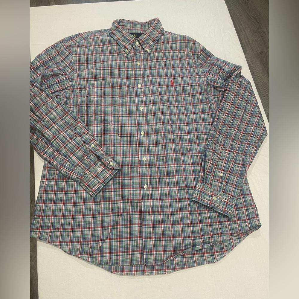 Ralph Lauren Mens Long Sleeve Button Down Casual Shirt Size XL